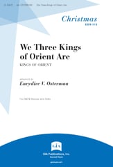 We Three Kings of Orient Are SATB choral sheet music cover